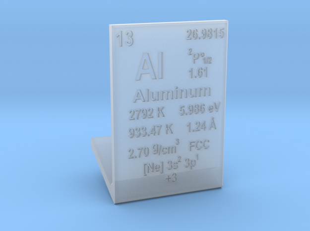 Aluminum Element Stand in Smooth Fine Detail Plastic