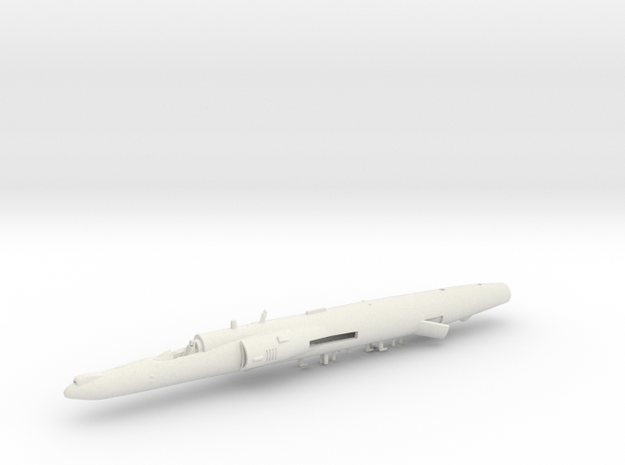 U-2R-144scale-01-fuselage in White Natural Versatile Plastic