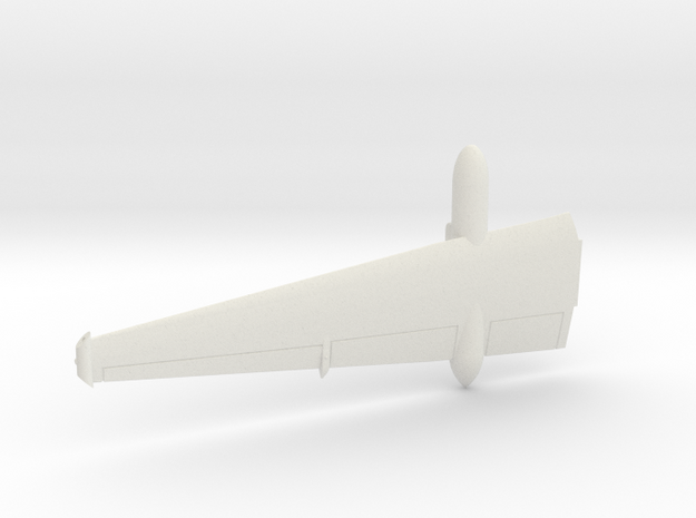 U-2R-144scale-05-Wing-Stbd in White Natural Versatile Plastic