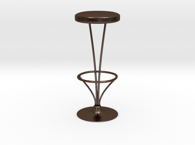 Bar chair in Polished Bronze Steel