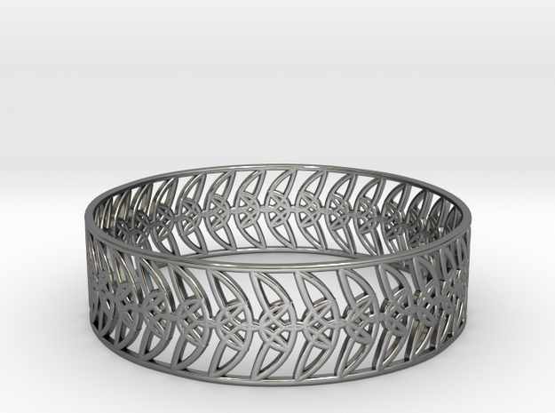 Enneper Curve Bracelet (004) in Fine Detail Polished Silver