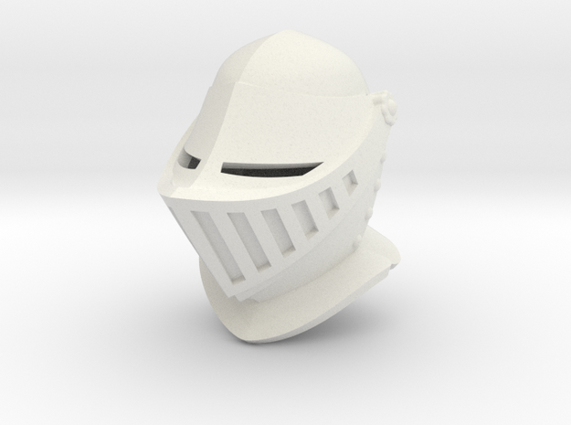 Closed Helm (Full) in White Natural Versatile Plastic: Small