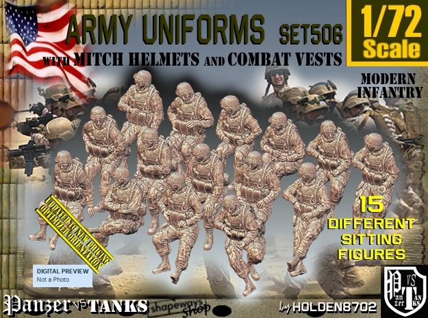 1/72 Mod-Unif Vest+Mitch Set506 in Tan Fine Detail Plastic