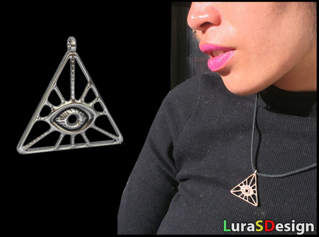  Illuminati Pendant in Polished Bronzed Silver Steel