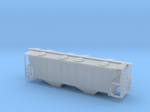 100 Ton Two Bay Covered Hopper - Zscale in Tan Fine Detail Plastic