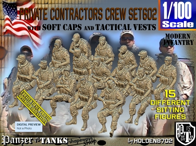 1/100 Mod-Unif Vest+Cap Set602 in Tan Fine Detail Plastic