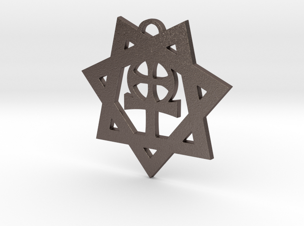Septagram of the Liberal Catholic Union in Polished Bronzed-Silver Steel