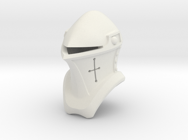 Frog Mouth Helm (Full) in White Natural Versatile Plastic: Small