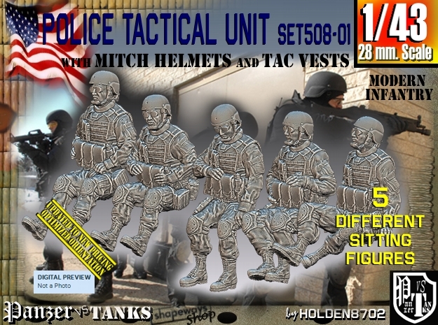 1/43 Mod-Unif Vest+Mitch Set 508-01 in Tan Fine Detail Plastic