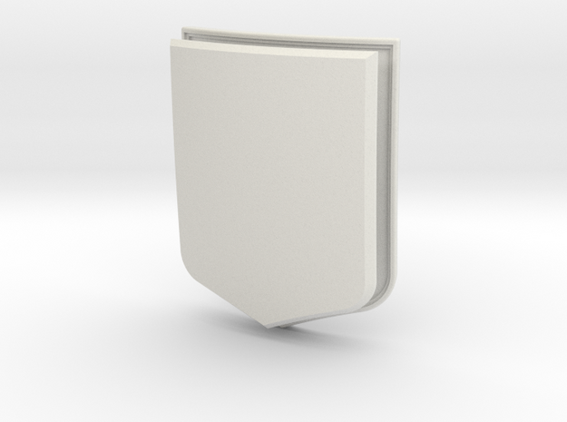 Modern Shield (Framed) in White Natural Versatile Plastic: Small