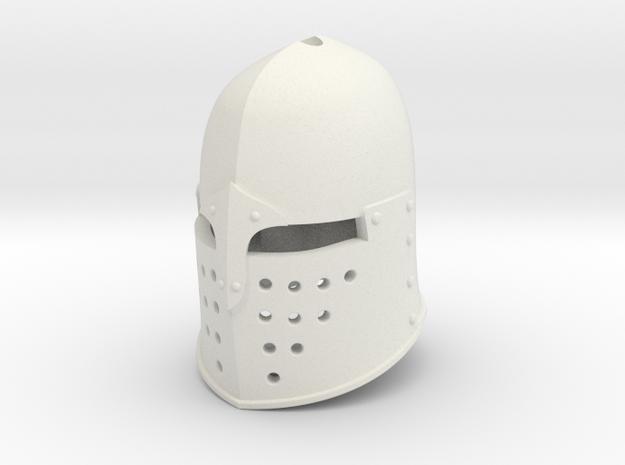 Sugar Loaf Helm (For Crest) in White Natural Versatile Plastic: Small