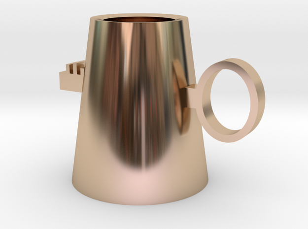 Key mug in 14k Rose Gold Plated Brass