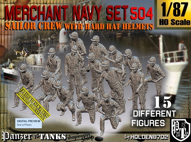 1/87 Merchant Navy Set504 in Tan Fine Detail Plastic