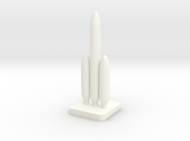 Mini Space Program, Delta 4 Heavy in White Processed Versatile Plastic