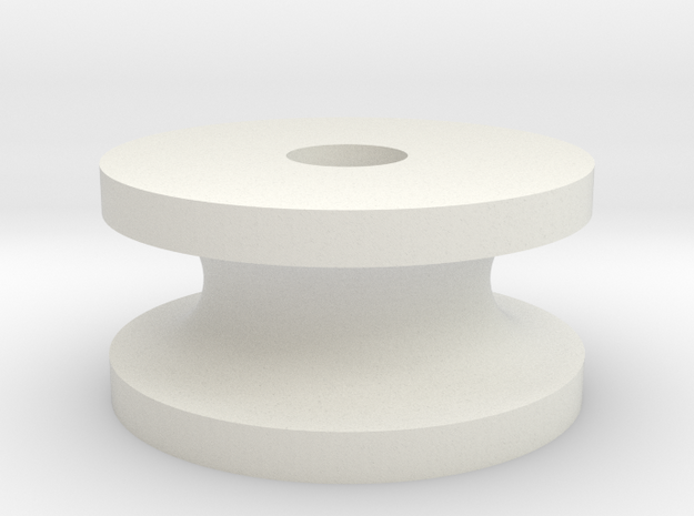 Pulley in White Natural Versatile Plastic