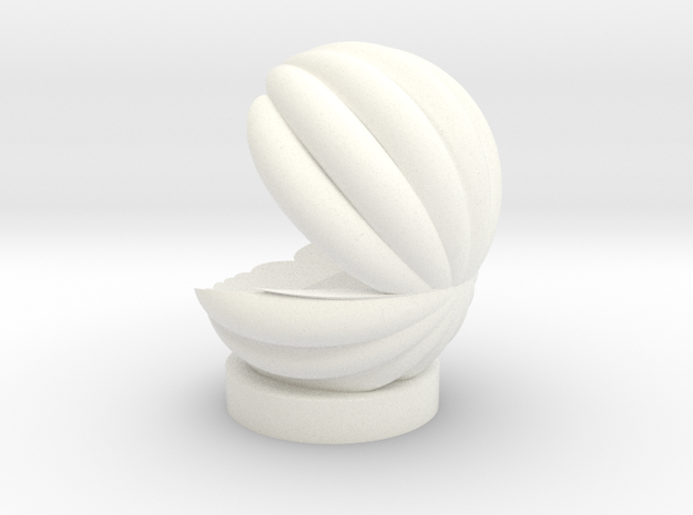  shell in White Processed Versatile Plastic: Medium