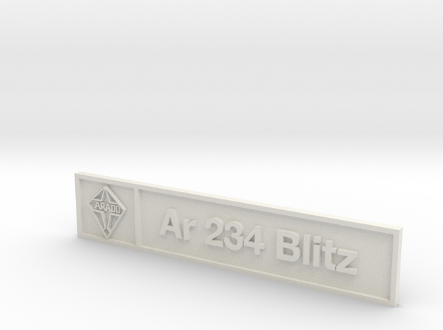 Ar 234 Blitz Plaque in White Natural Versatile Plastic