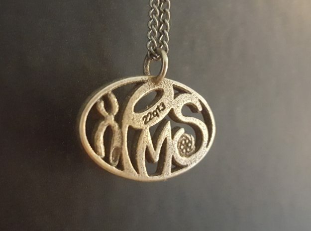 PMSF - Pendant in Polished Bronzed Silver Steel
