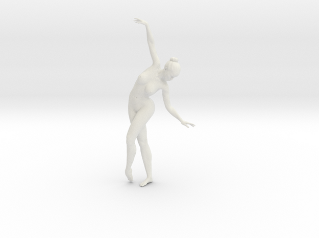 Scale 1:6 Nude ballet dancer poses 005 in White Natural Versatile Plastic: Extra Large