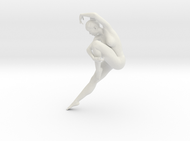Scale 1:6 Nude ballet dancer poses 006 in White Natural Versatile Plastic: Extra Large