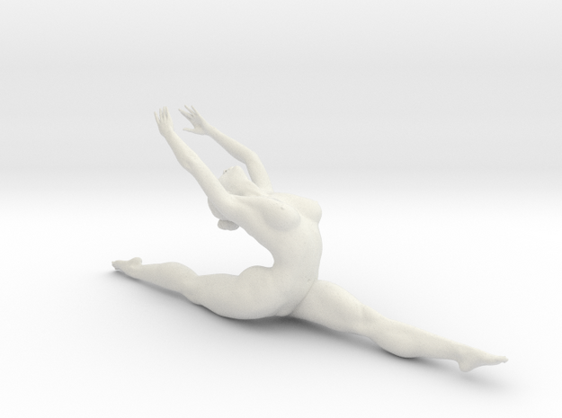 Scale 1:6 Nude ballet dancer poses 009 in White Natural Versatile Plastic: Extra Large
