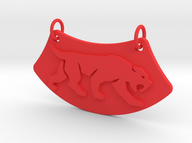Crouching Tiger Necklace in Red Processed Versatile Plastic