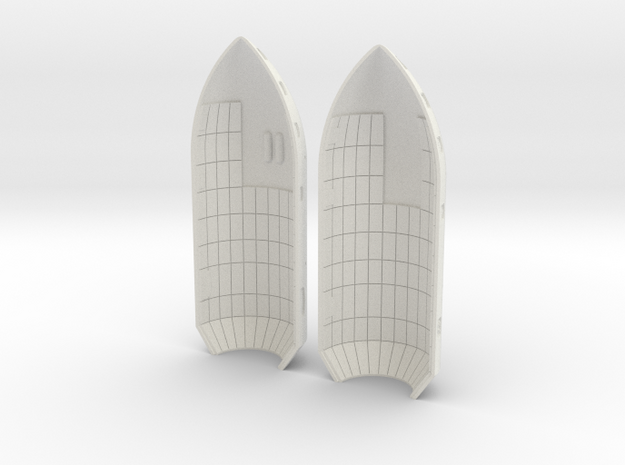 Falcon Heavy Media Fairings 1:64 in White Natural Versatile Plastic