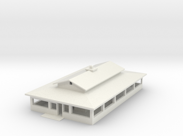 Schoolhouse With Roof in White Natural Versatile Plastic