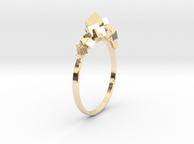 Cristal in 14k Gold Plated Brass