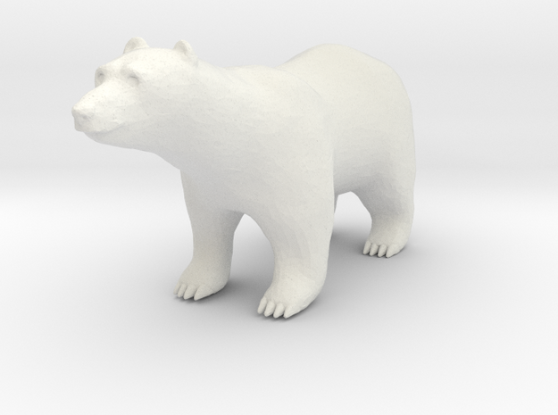 S Scale Polar Bear in White Natural Versatile Plastic