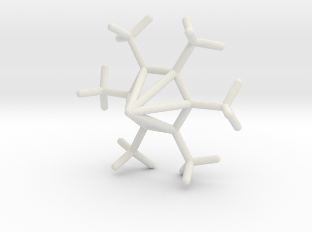 #25 C6v hexamethylbenzene-gallium in White Natural Versatile Plastic