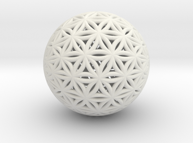 Shrink Wrapped Orb of life in White Natural Versatile Plastic