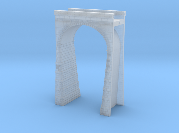 T-scale Stone Viaduct Section - 45mm Straight in Smooth Fine Detail Plastic