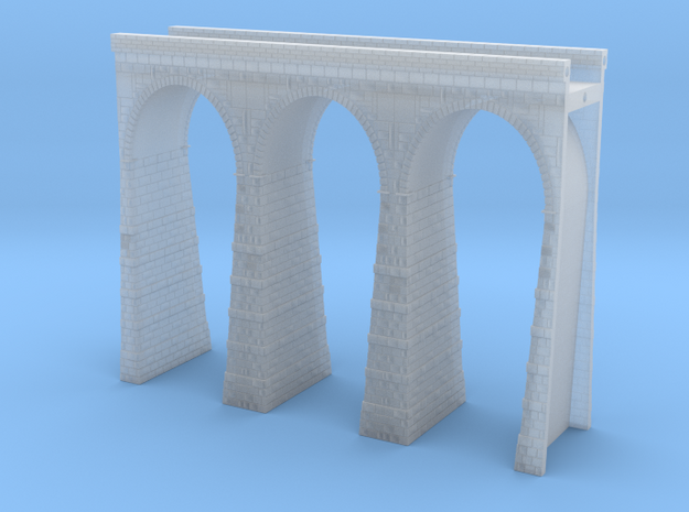 T-scale Stone Viaduct Section (3 Arches) - 90mm St