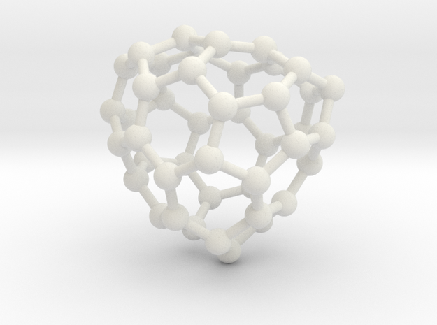 0681 Fullerene c44-53 c1 in White Natural Versatile Plastic