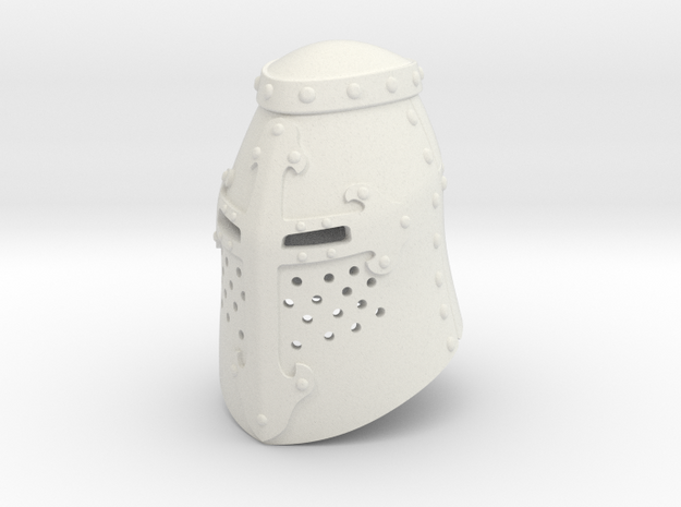 Great Helm (Full) in White Natural Versatile Plastic: Small
