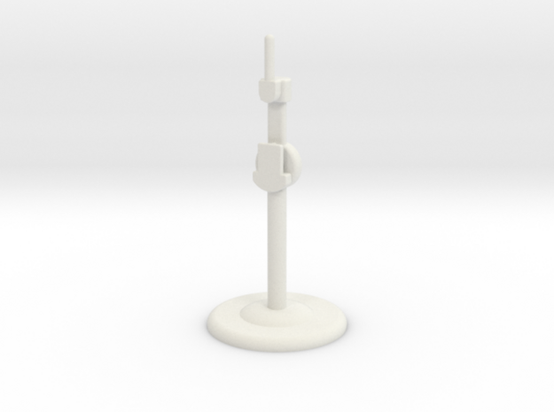 Display Stand in White Natural Versatile Plastic: Small