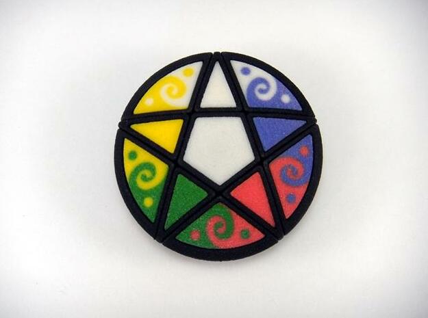 Pentacle Puzzle Color Chips in Full Color Sandstone