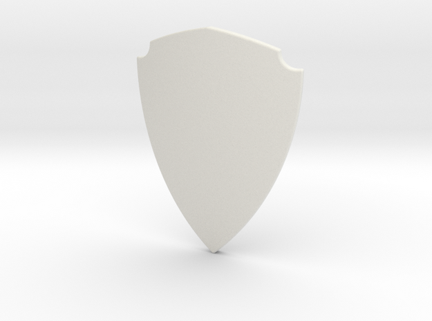 Notched Heater Shield (Plain) in White Natural Versatile Plastic: Small