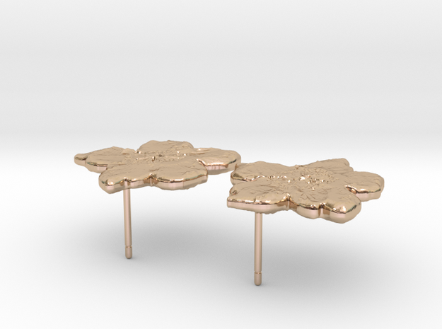 F6 pair small in 14k Rose Gold Plated Brass