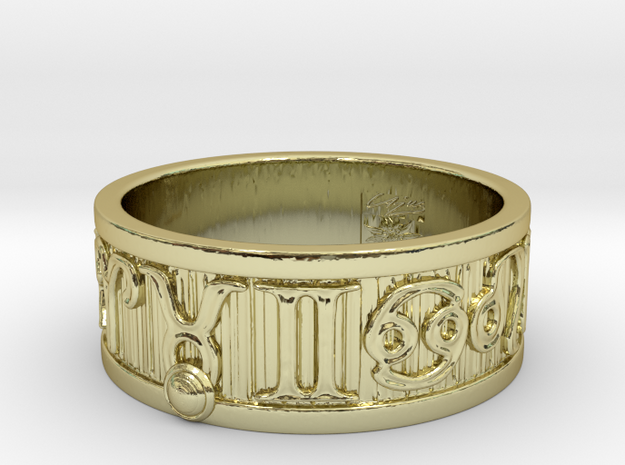 Zodiac Sign Ring Taurus / 23mm in 18k Gold Plated Brass