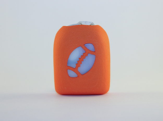 Football 1 - Omnipod Pod Cover in Orange Processed Versatile Plastic