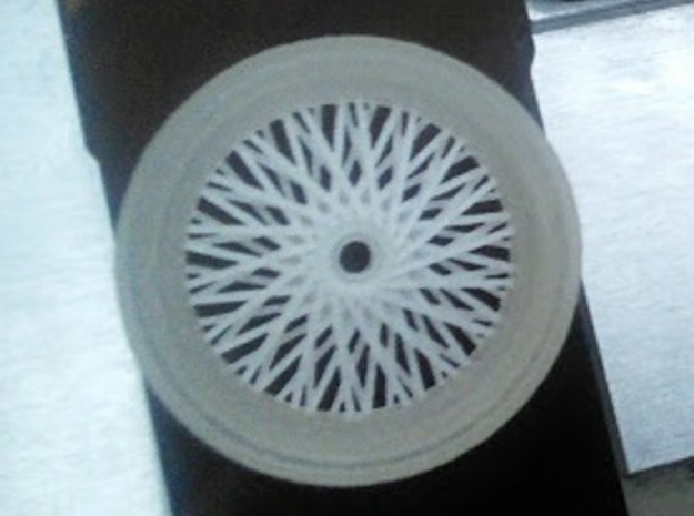 1/24 Wire wheel for street rods & customs  in Clear Ultra Fine Detail Plastic