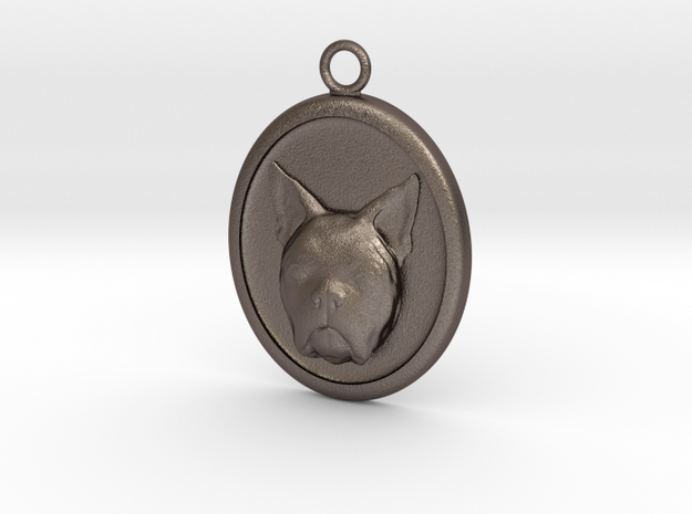 French Bulldog in Polished Bronzed-Silver Steel