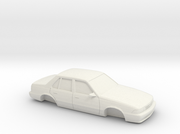 1/25 1988-93 Chevrolet Cavalier Sedan Shell in White Natural Versatile Plastic