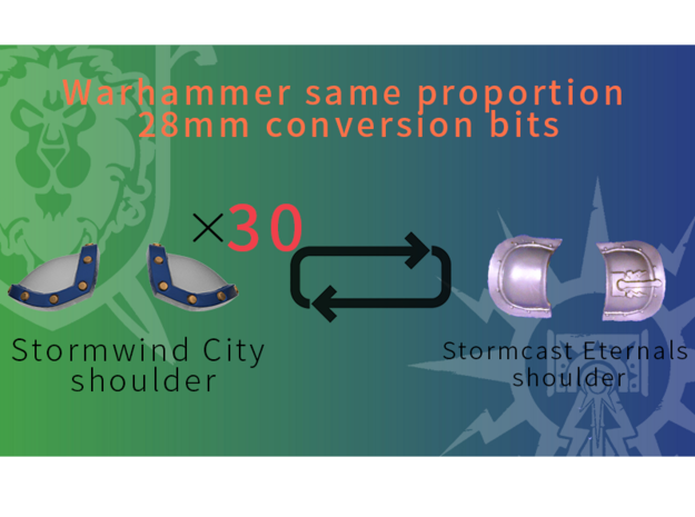 Stormwind City shoulder in Tan Fine Detail Plastic