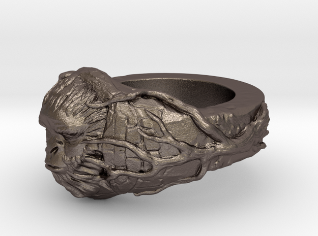 Bigfoot Ring in Polished Bronzed-Silver Steel: 9.5 / 60.25