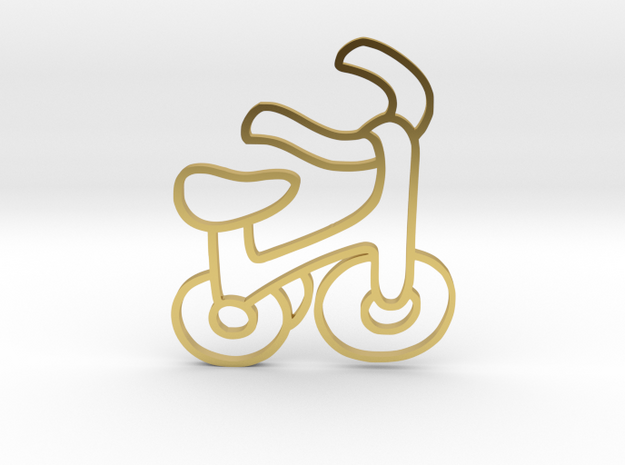 cycle pendent in Polished Brass