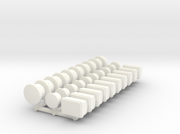 1/35 Light Set (10 each) in White Processed Versatile Plastic