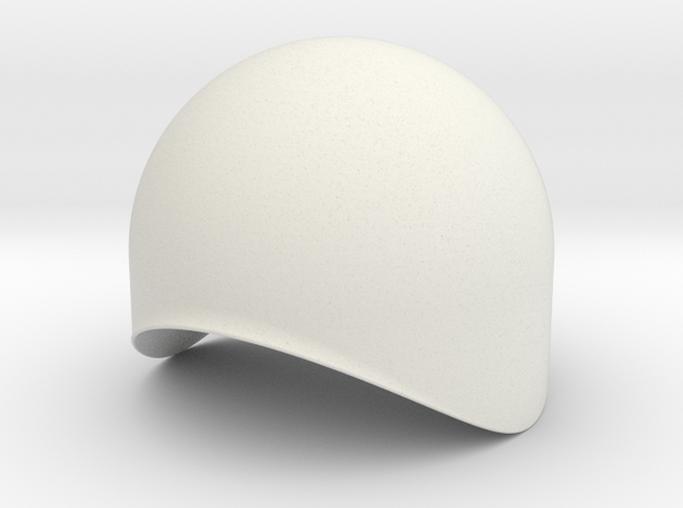 Dome 40mm in White Natural Versatile Plastic